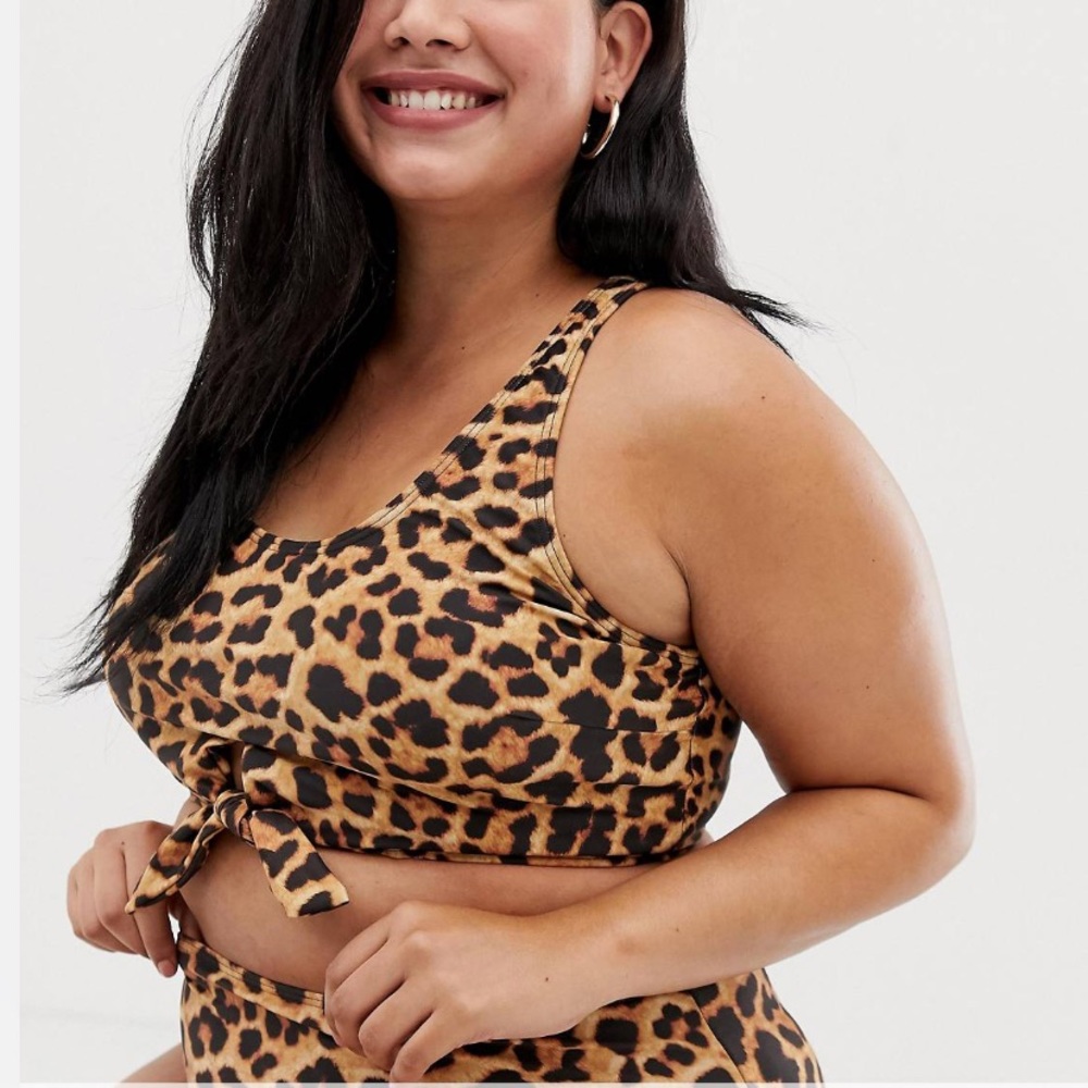 Plus Size Leopard Print Bikini